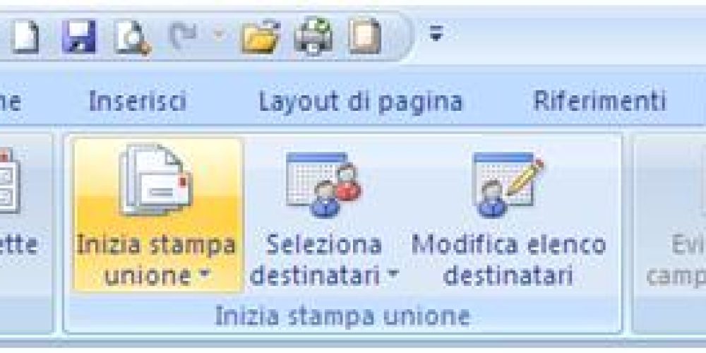 Stampa unione in word 2007