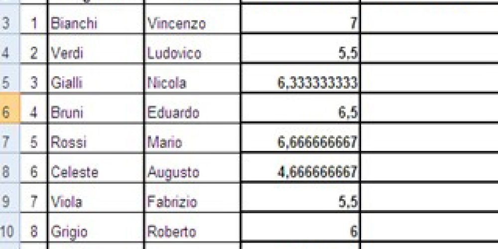 Funzione logica SE in excel 2007