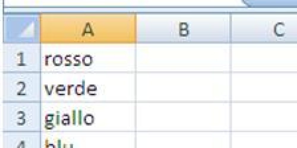 Elenco personalizzato in excel 2007