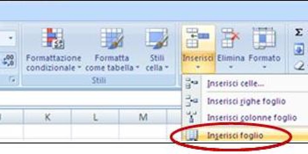 Inserire, rinominare ed eliminare fogli in excel 2007