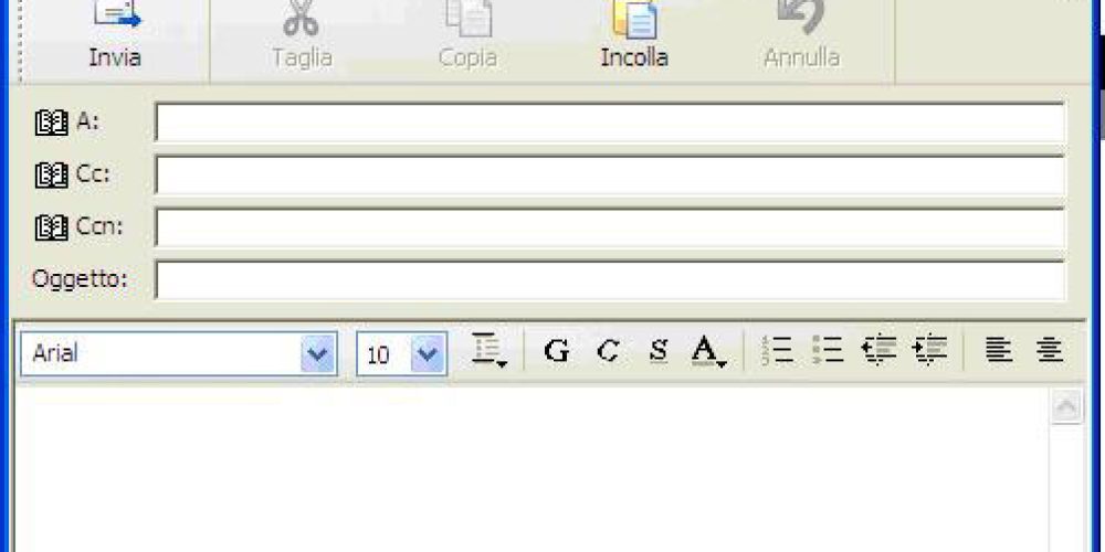 Inviare un messaggio con outlook express