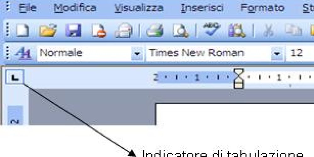 Tabulazione in word